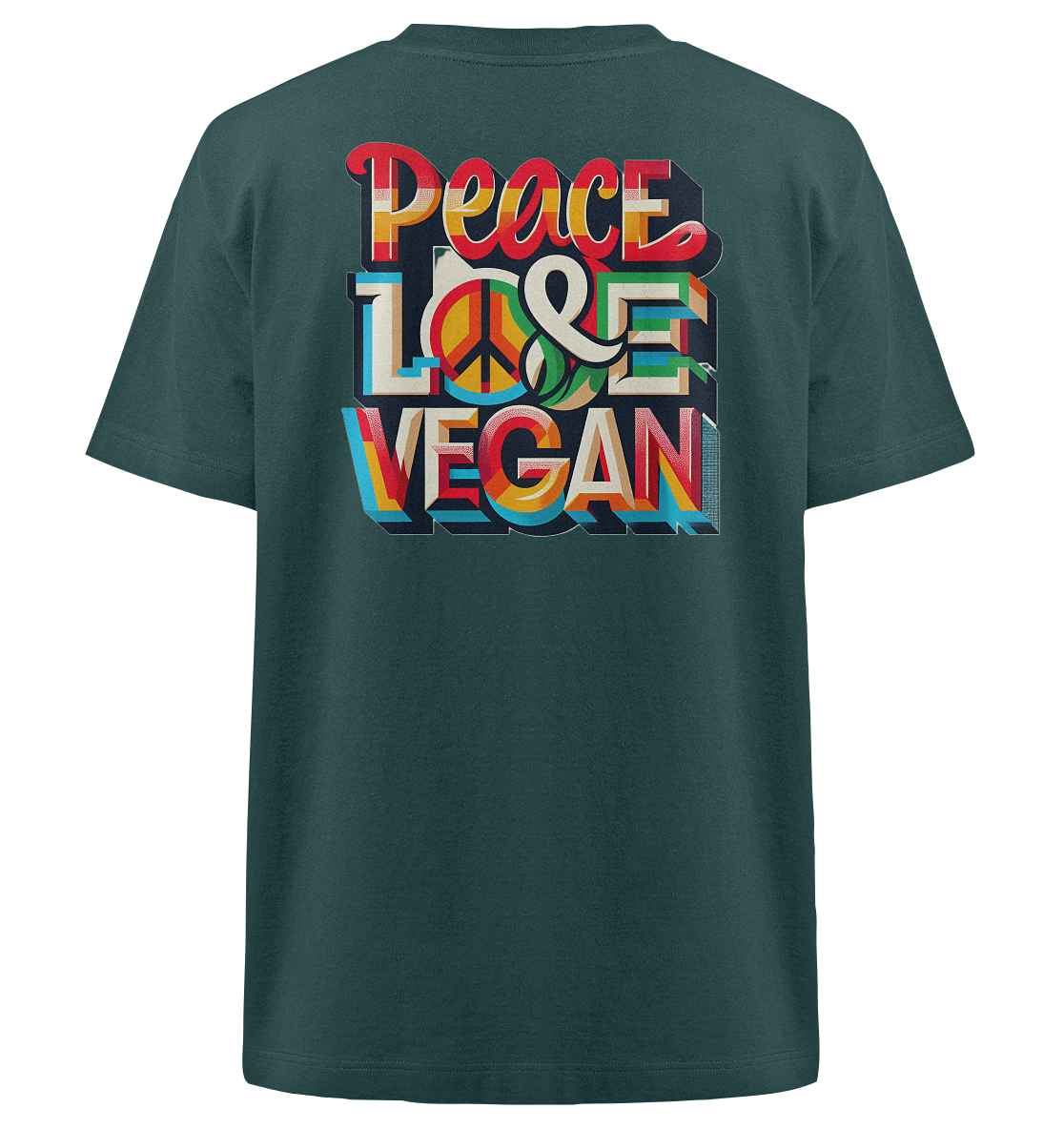 Peace Love Vegan- Heavy Oversized Organic Shirt